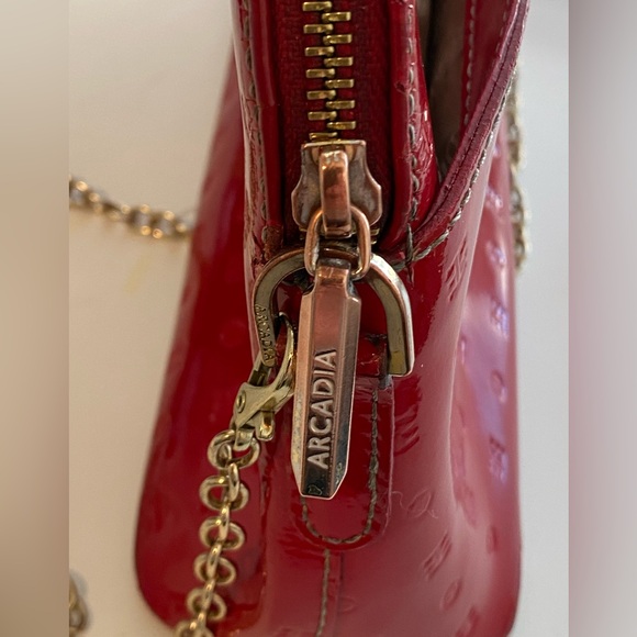 Arcadia Red and Gold Accent Handbag - Picture 10 of 11